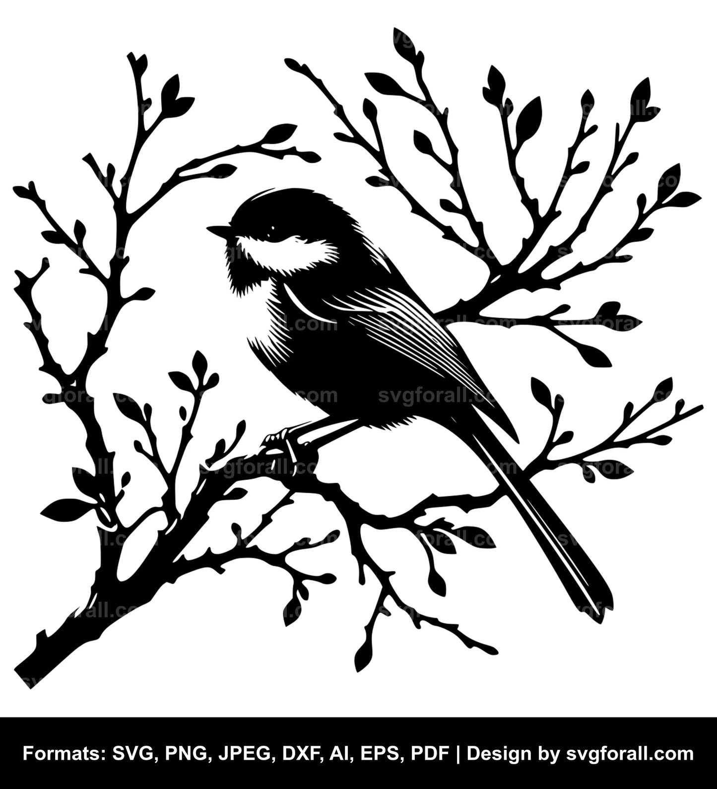 Bird On Branch Cricut SVG