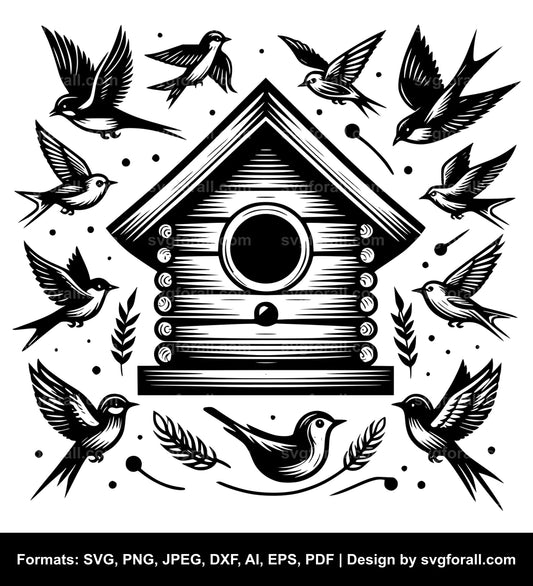 Birdhouse SVG Cut File