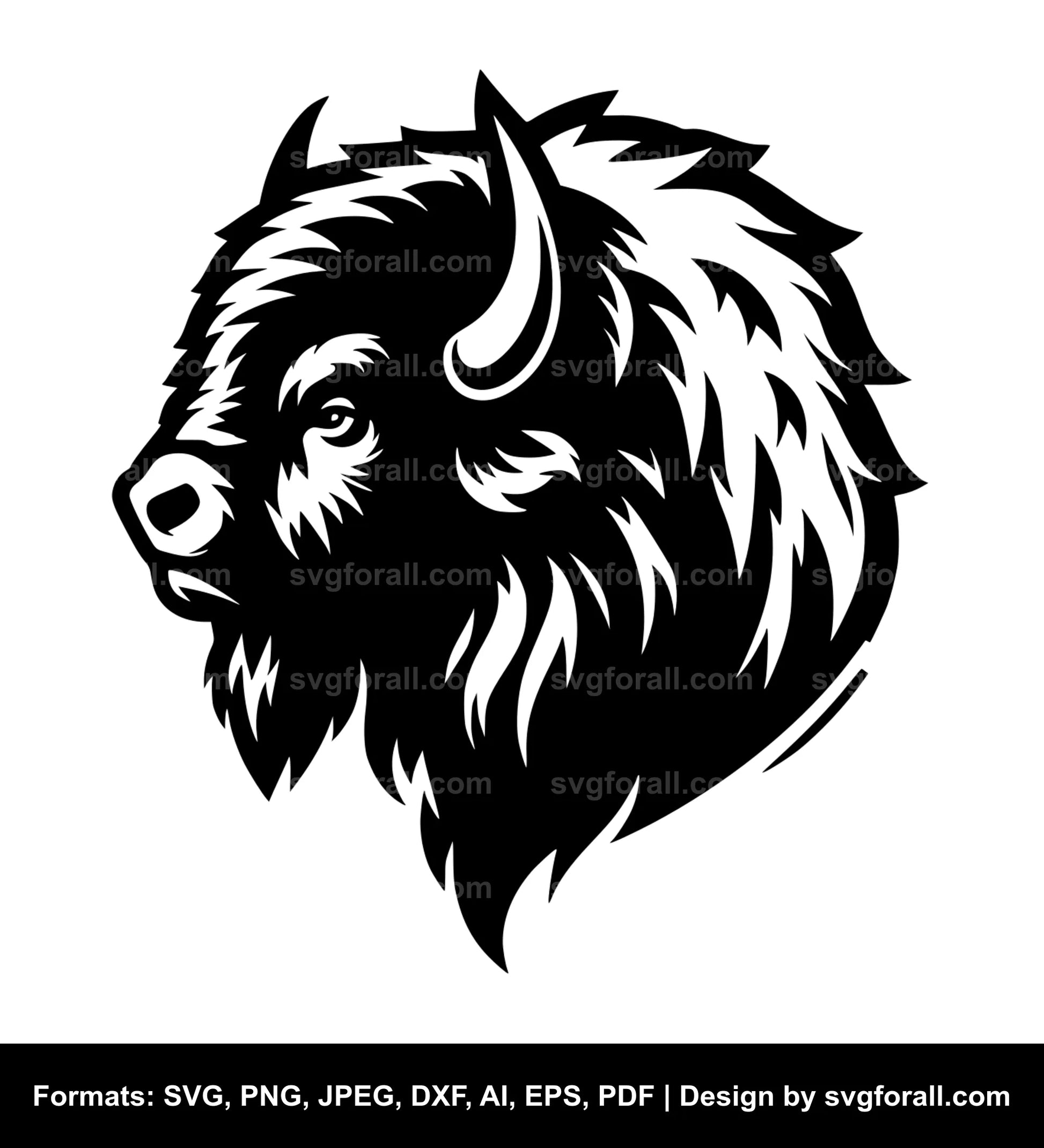 Bison Black SVG