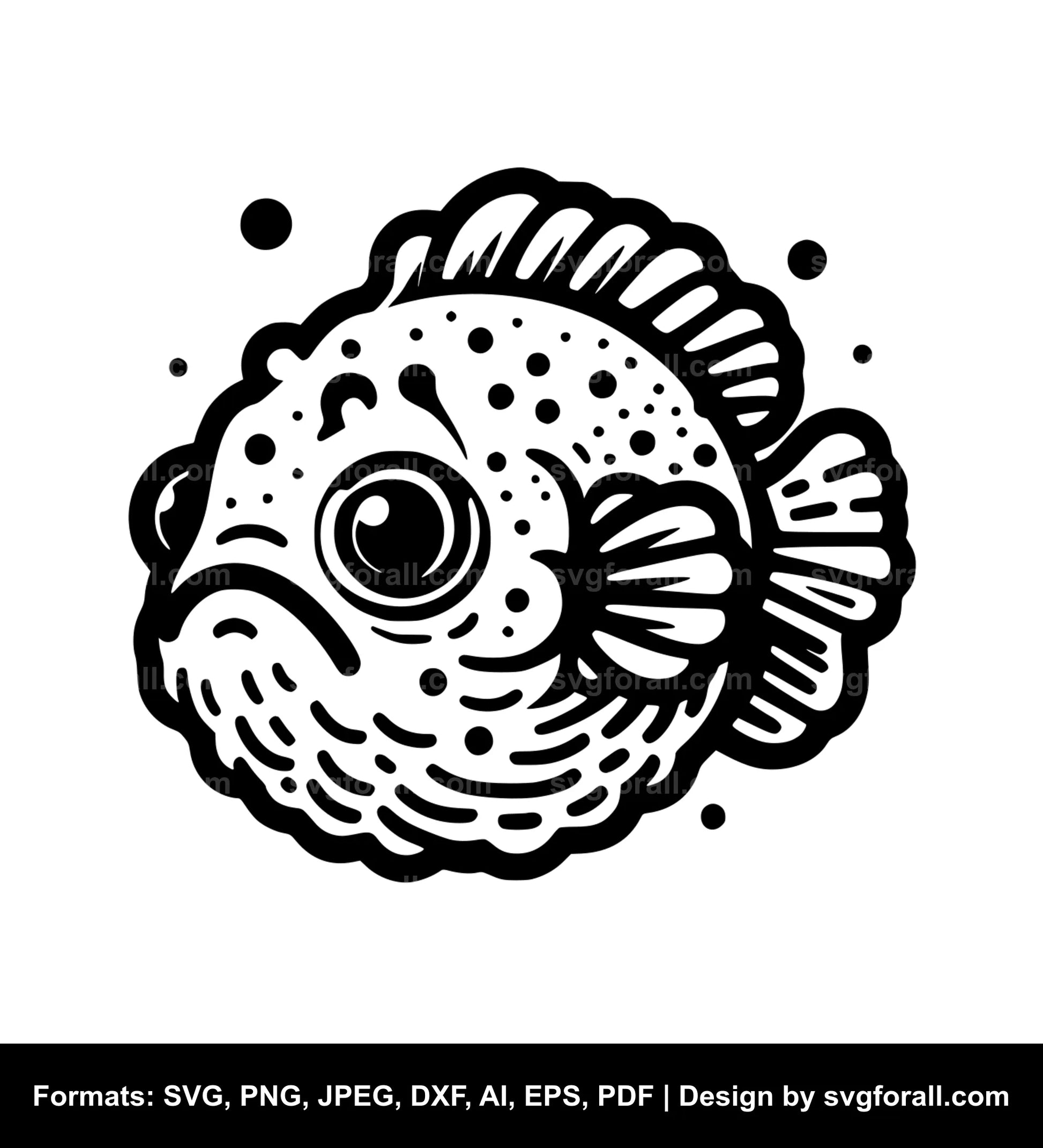 Blobfish Fish SVG File