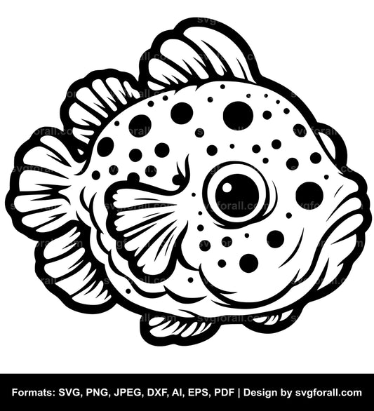 Blobfish Fish SVG Vector