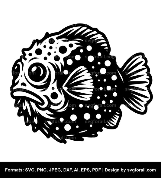 Blobfish Fish Vector SVG