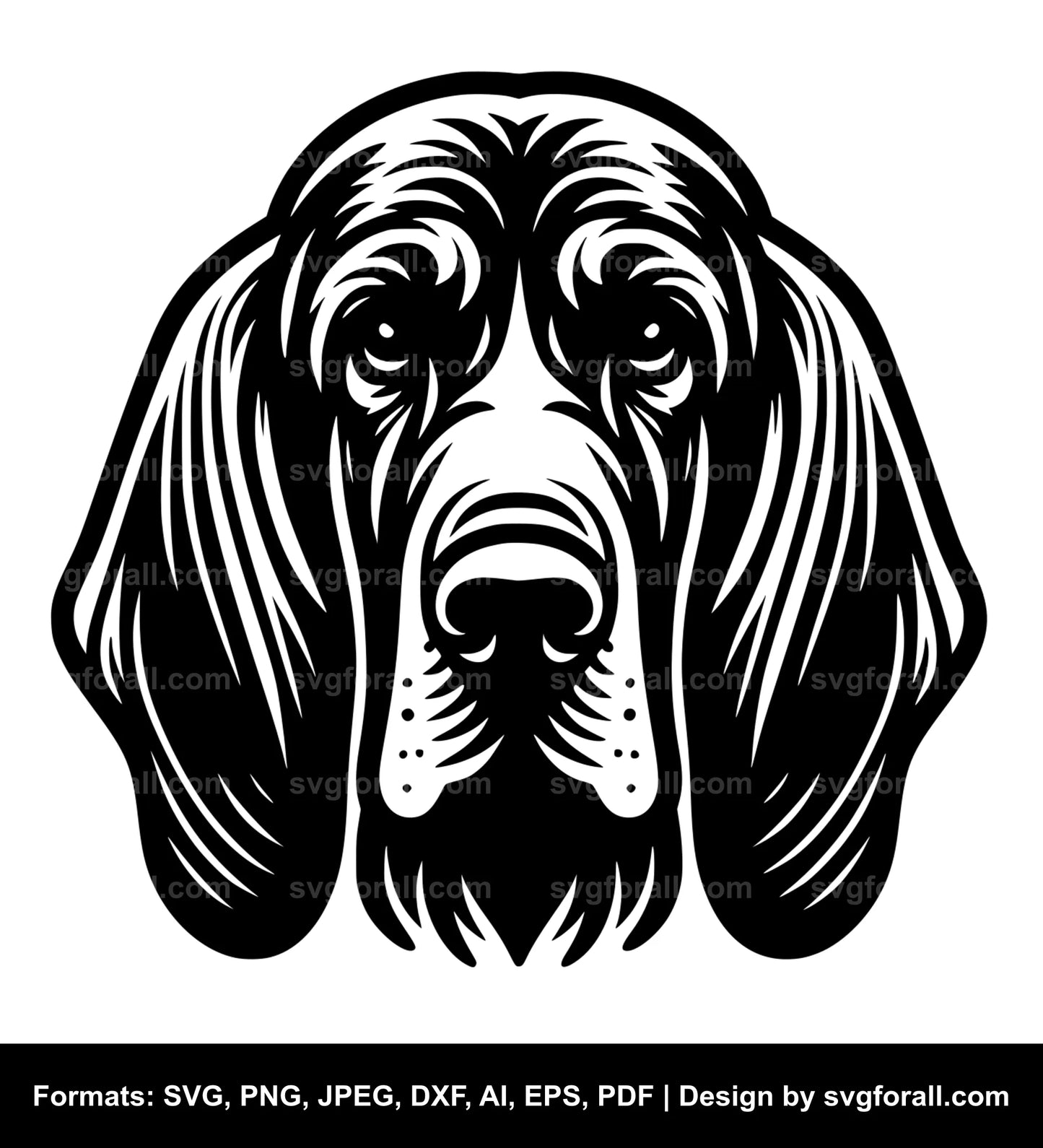 Bloodhound Dog Black SVG