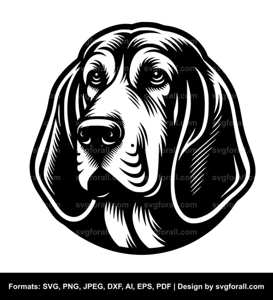 Bloodhound Dog Vector SVG