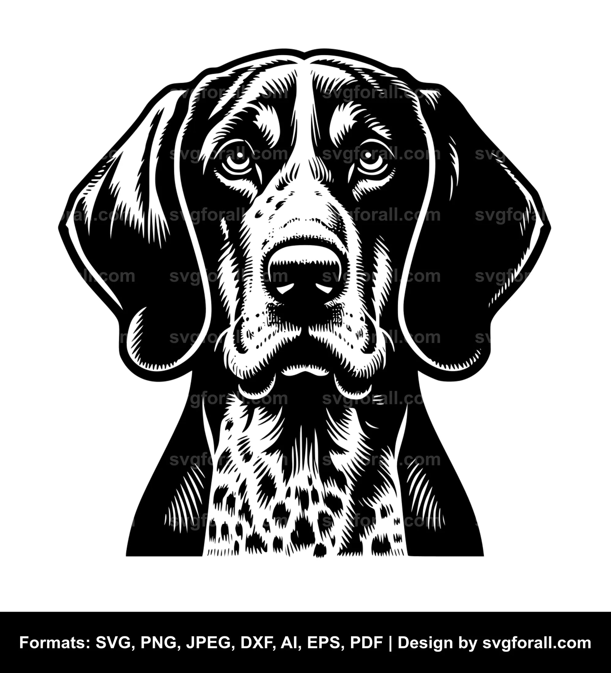 Bluetick Coonhound Dog Black SVG