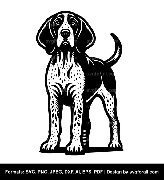 Bluetick Coonhound Dog SVG