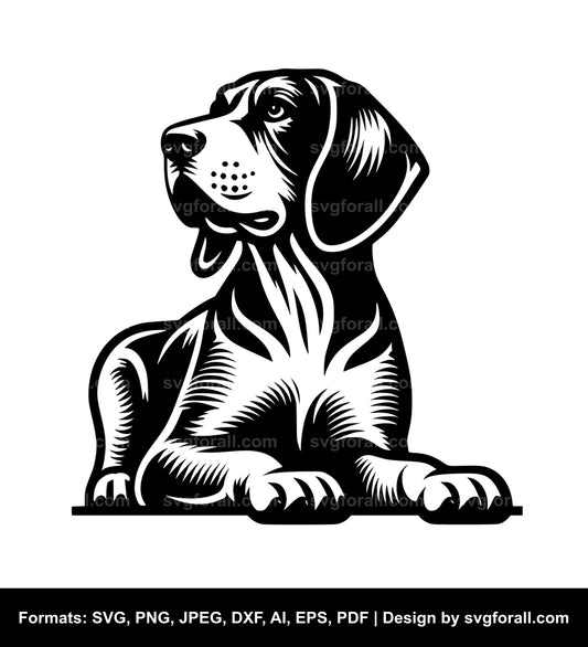 Bluetick Coonhound Dog SVG File