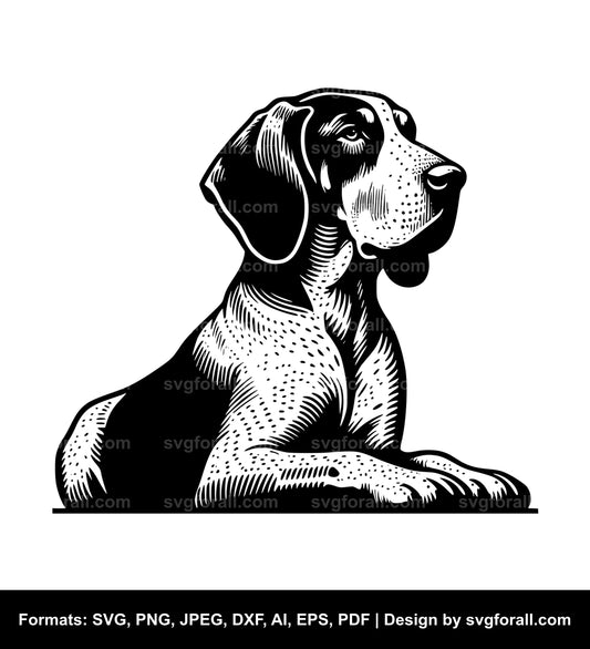 Bluetick Coonhound Dog SVG Vector