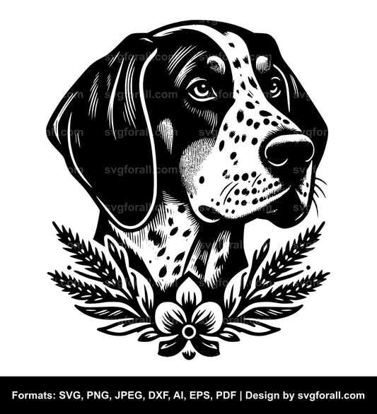 Bluetick Coonhound Dog Vector SVG