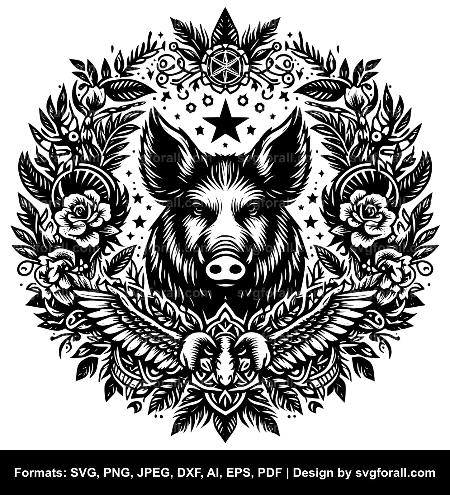 Boar Black SVG