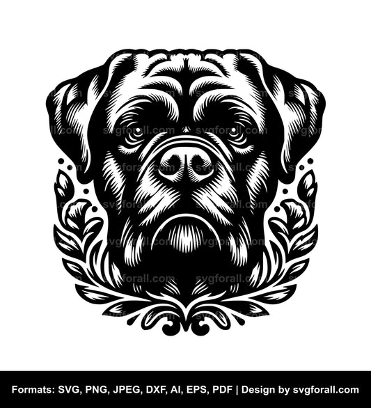 Boerboel Dog Black SVG