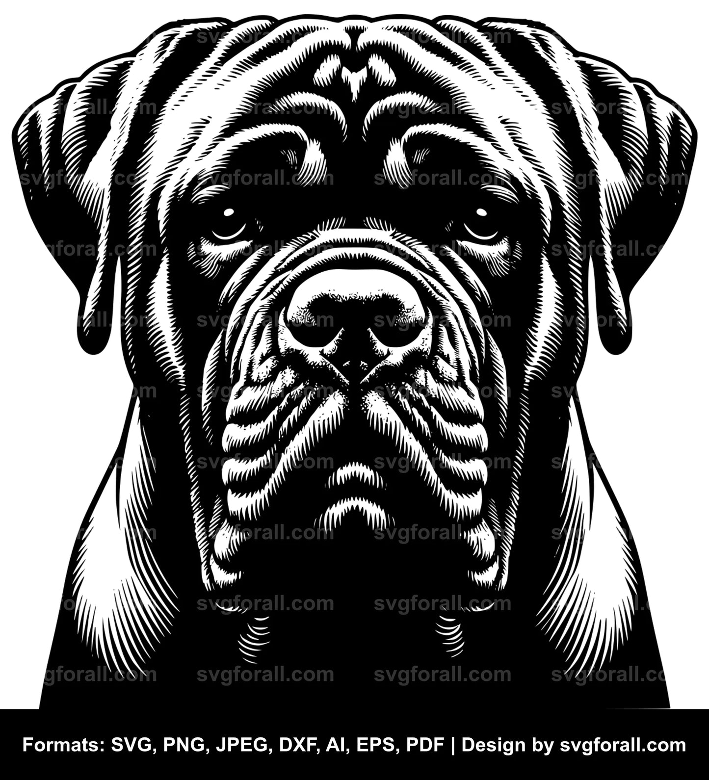 Boerboel Dog SVG File