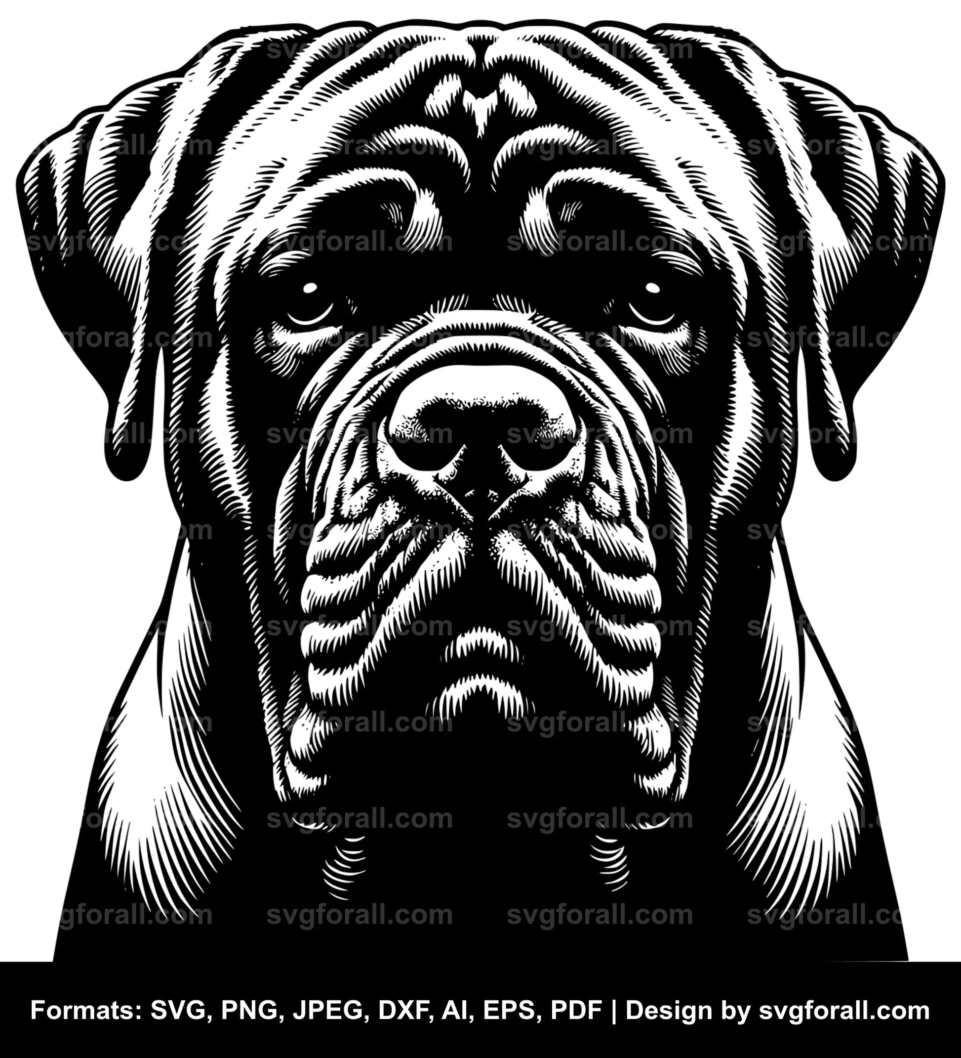 Boerboel Dog SVG File