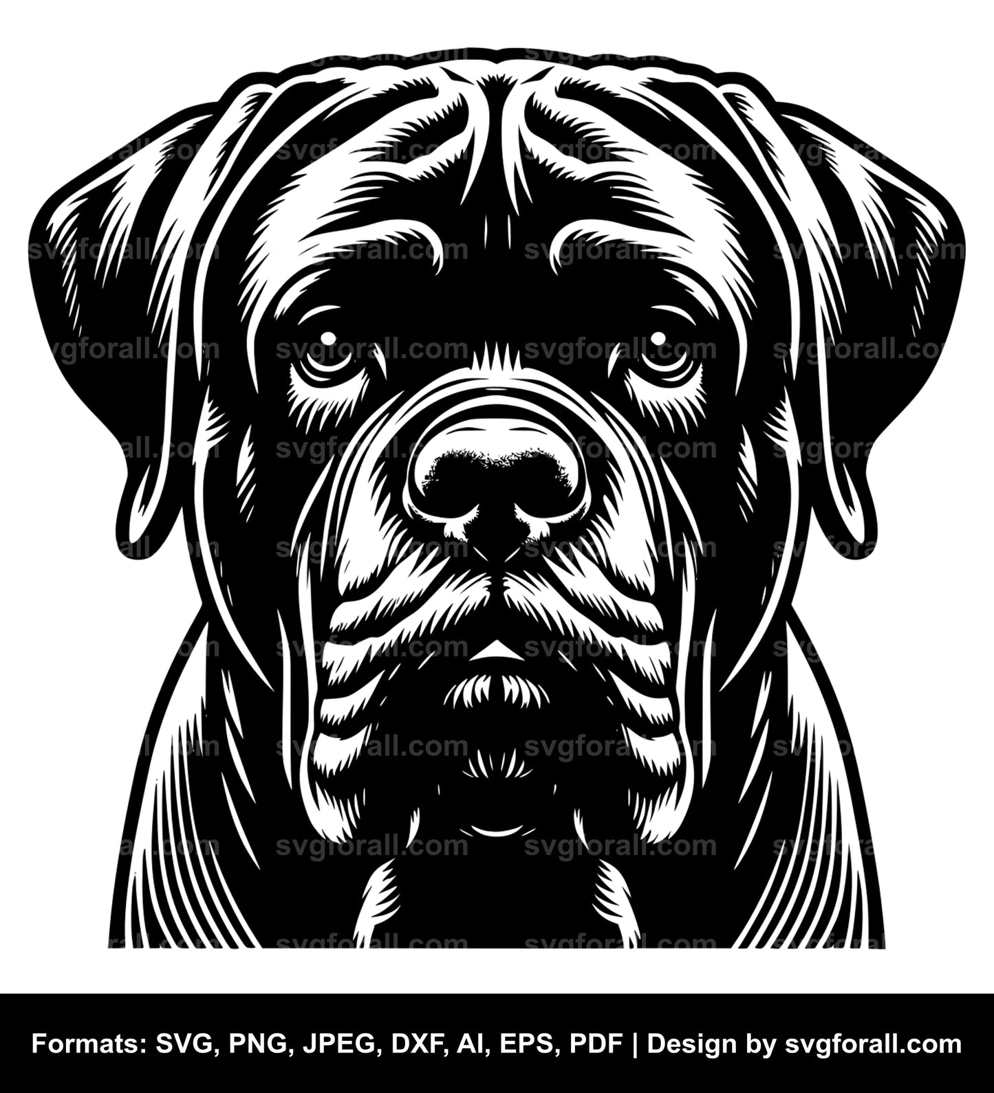 Boerboel Dog Vector SVG