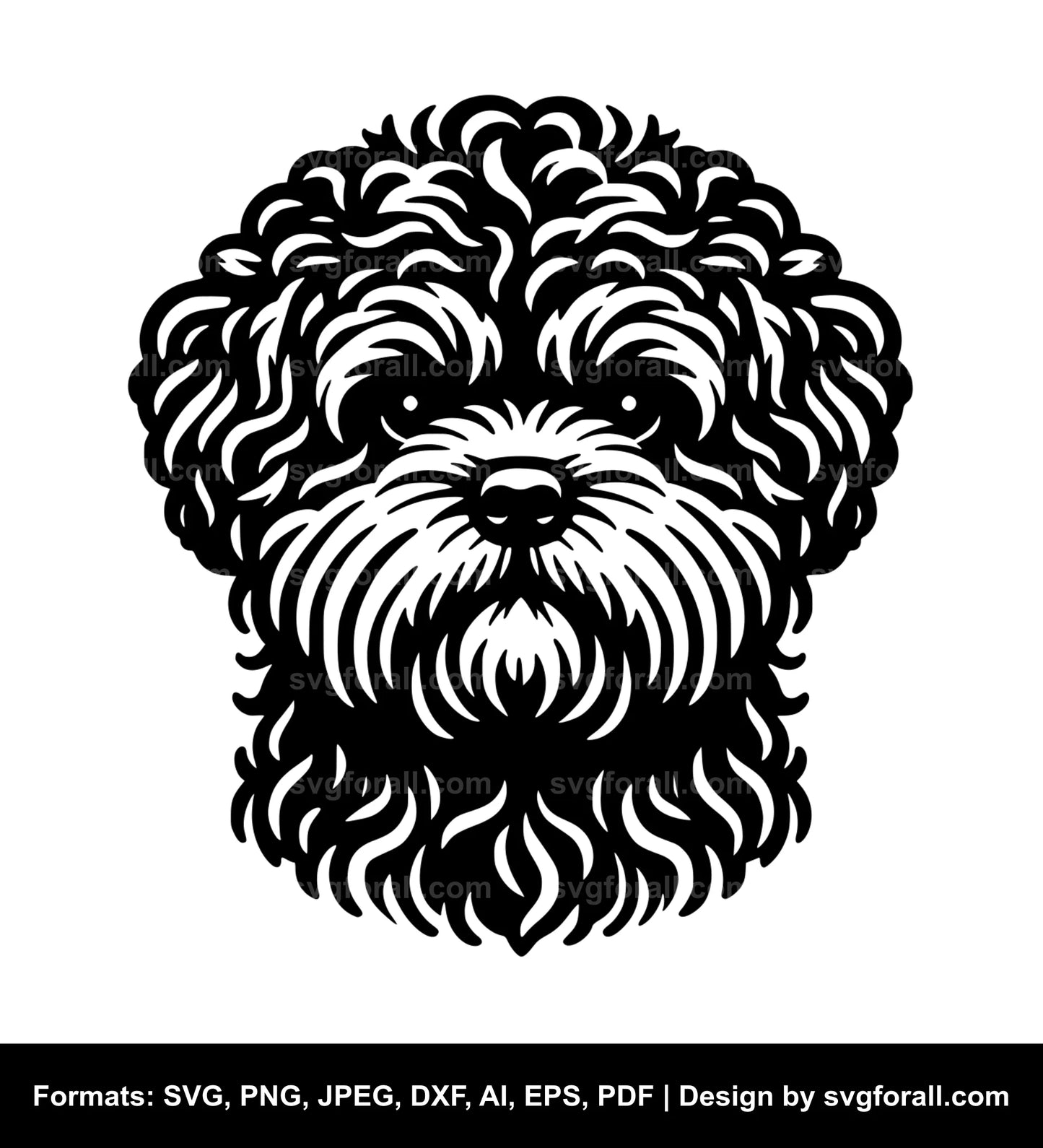 Bolognese Dog Black SVG