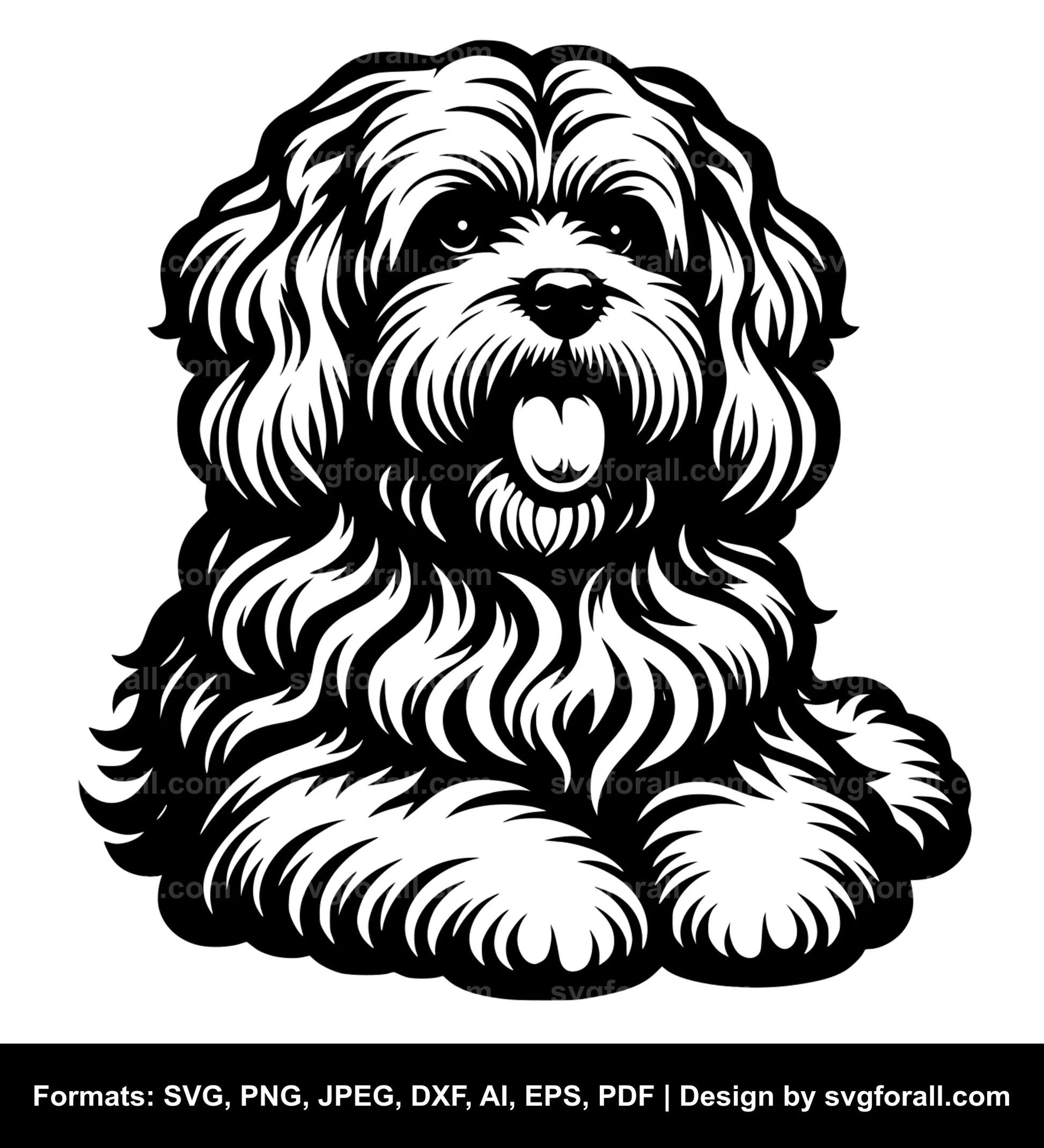 Bolognese Dog SVG