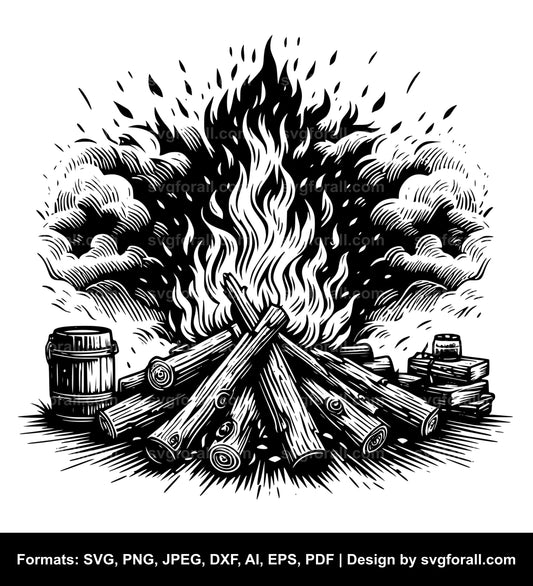 Bonfire Clipart SVG