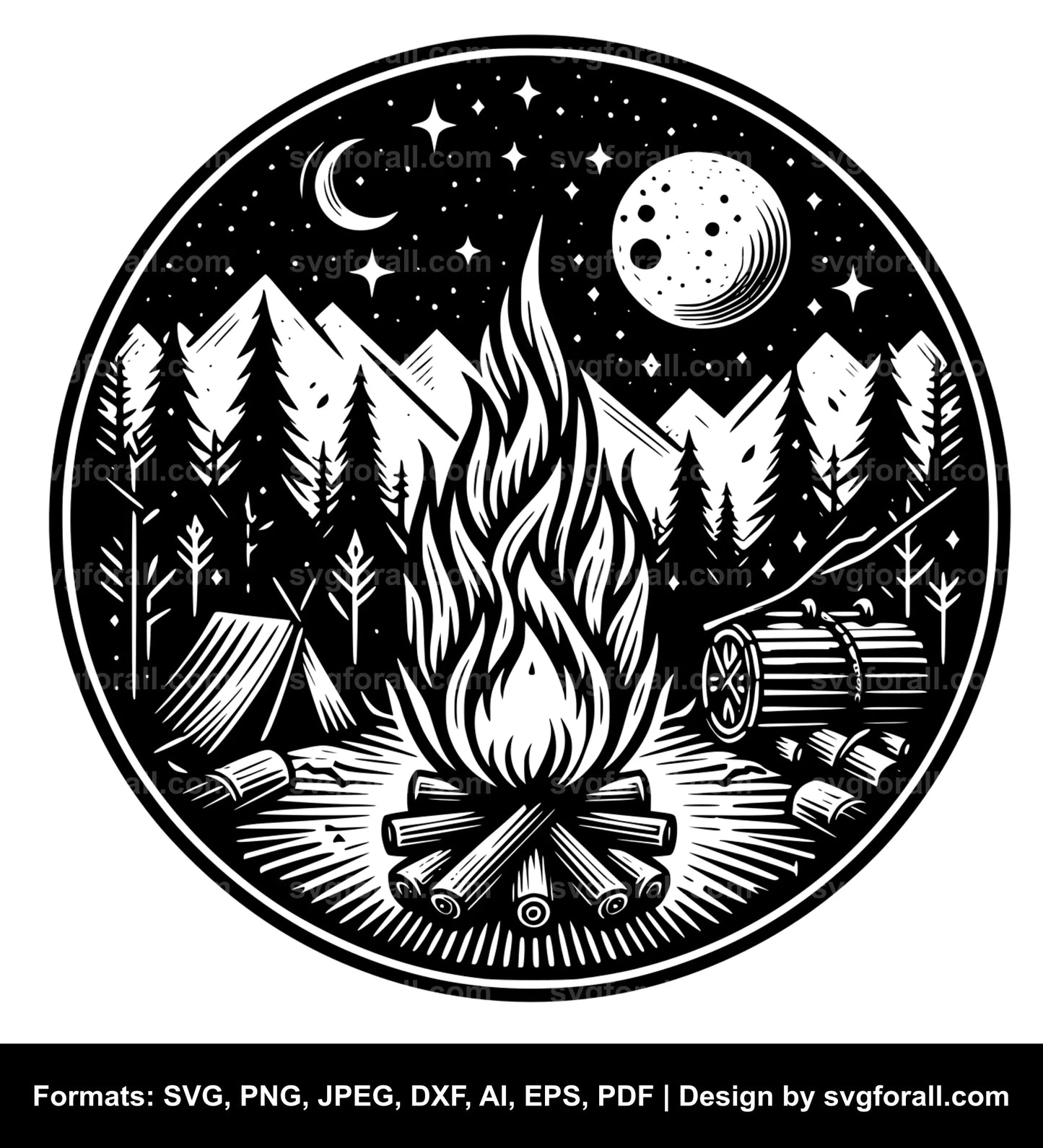 Bonfire SVG Cut File