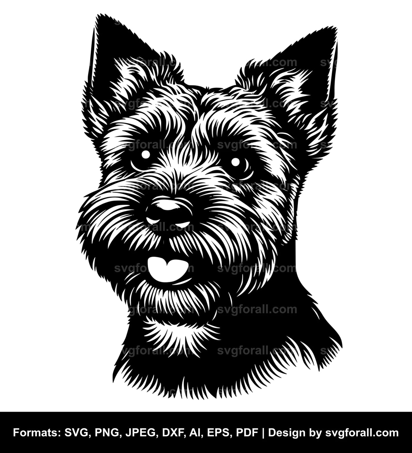 Border Terrier Dog SVG Design