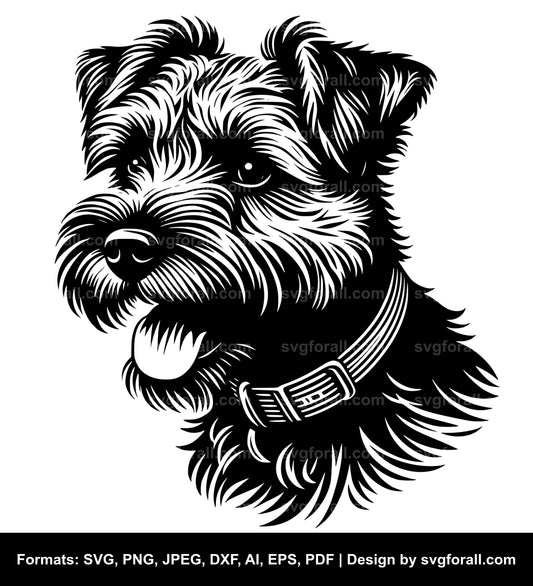 Border Terrier Dog SVG File