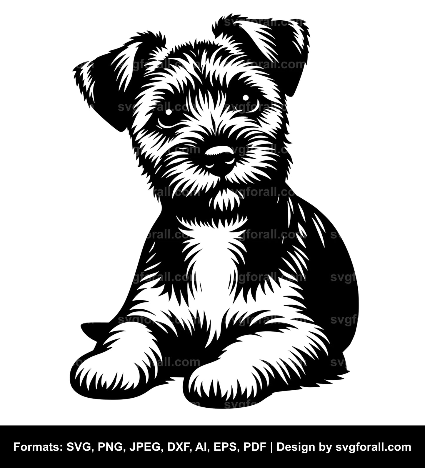 Border Terrier Dog SVG PNG