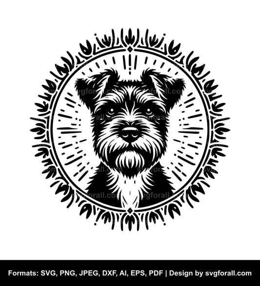 Border Terrier Dog SVG Vector