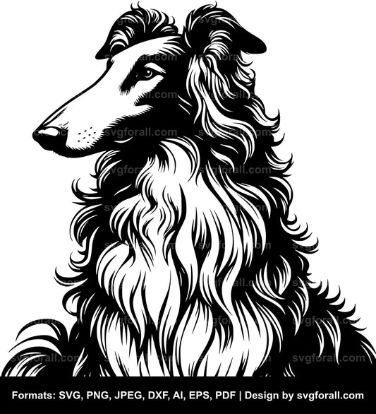 Borzoi Dog Cricut SVG