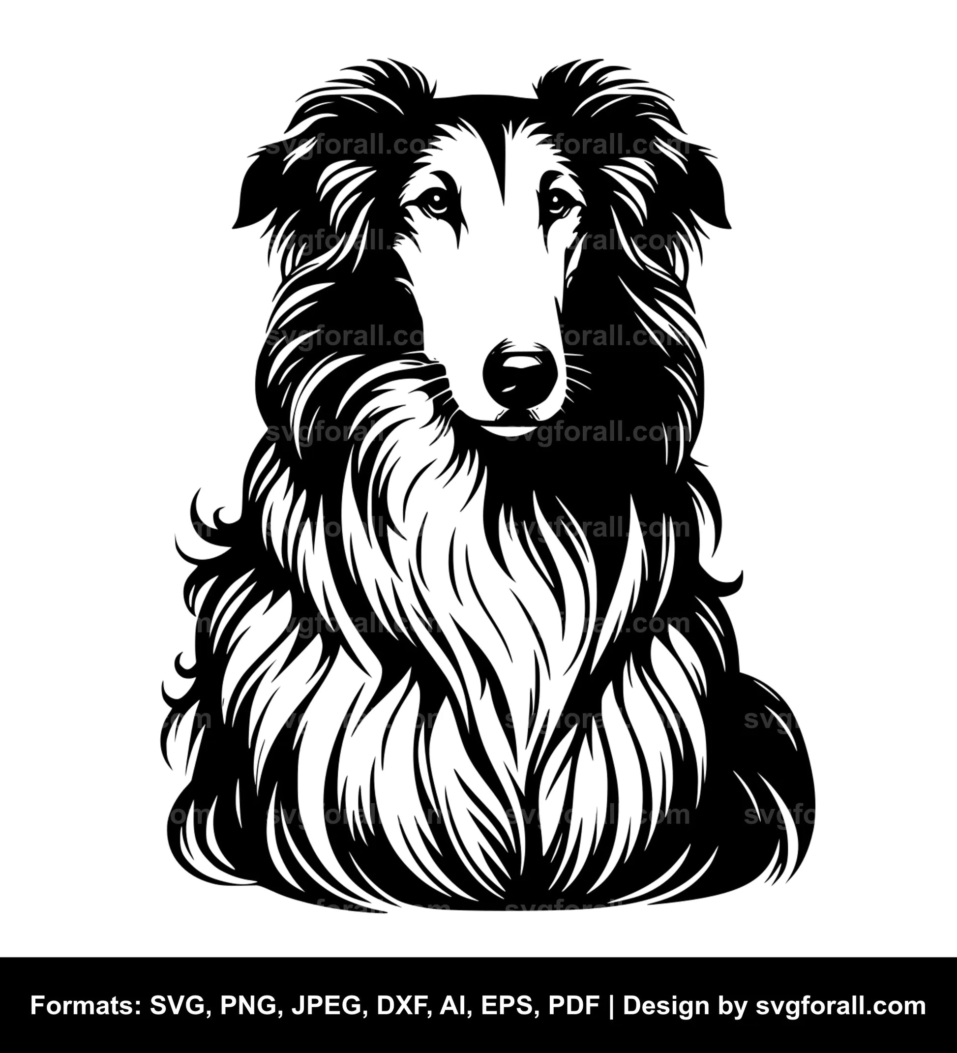 Borzoi Dog SVG PNG