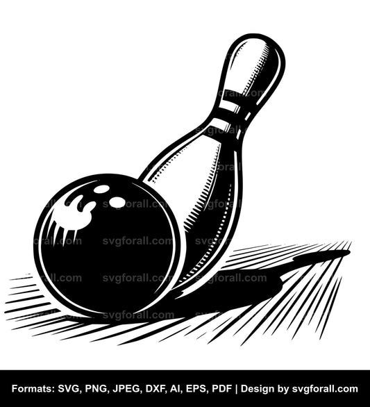 Bowling Black SVG