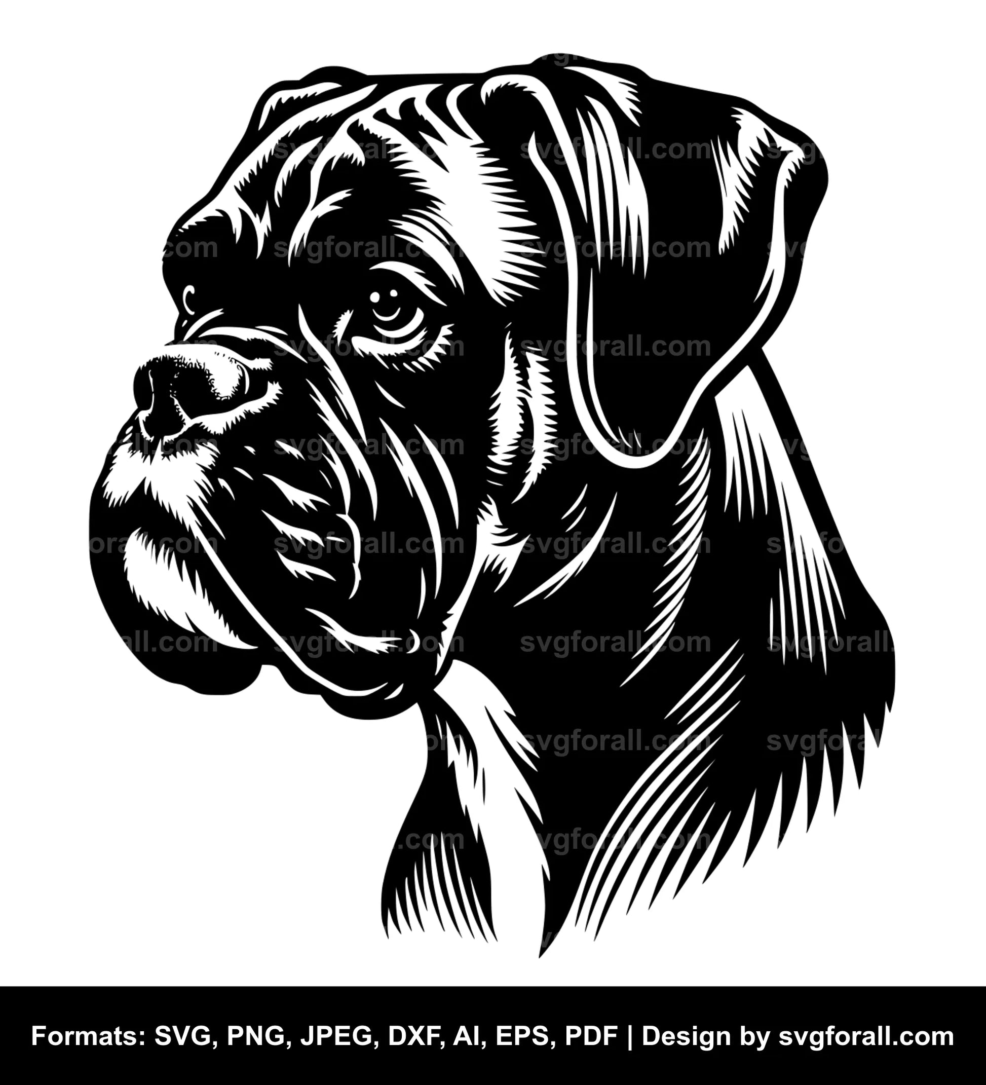 Boxer Dog SVG