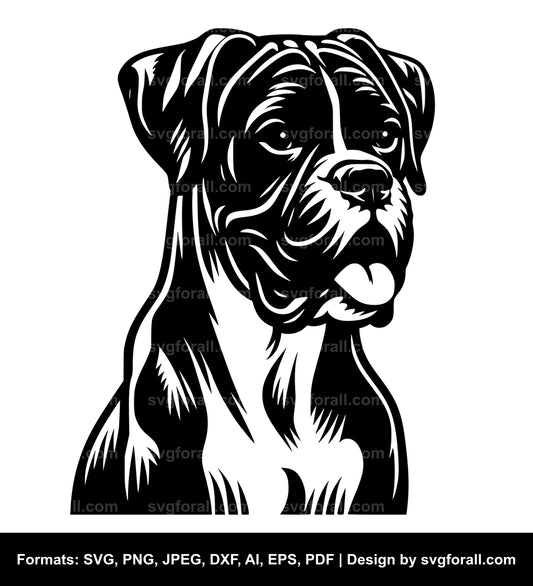 Boxer Dog SVG Vector