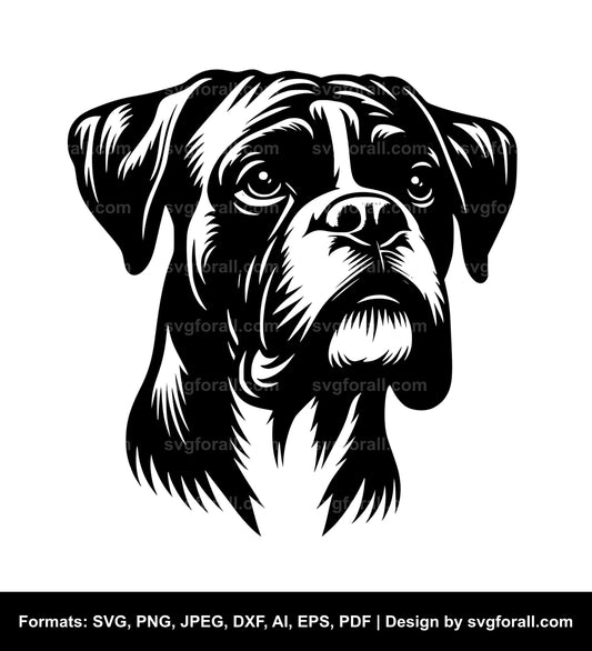 Boxer Dog Vector SVG