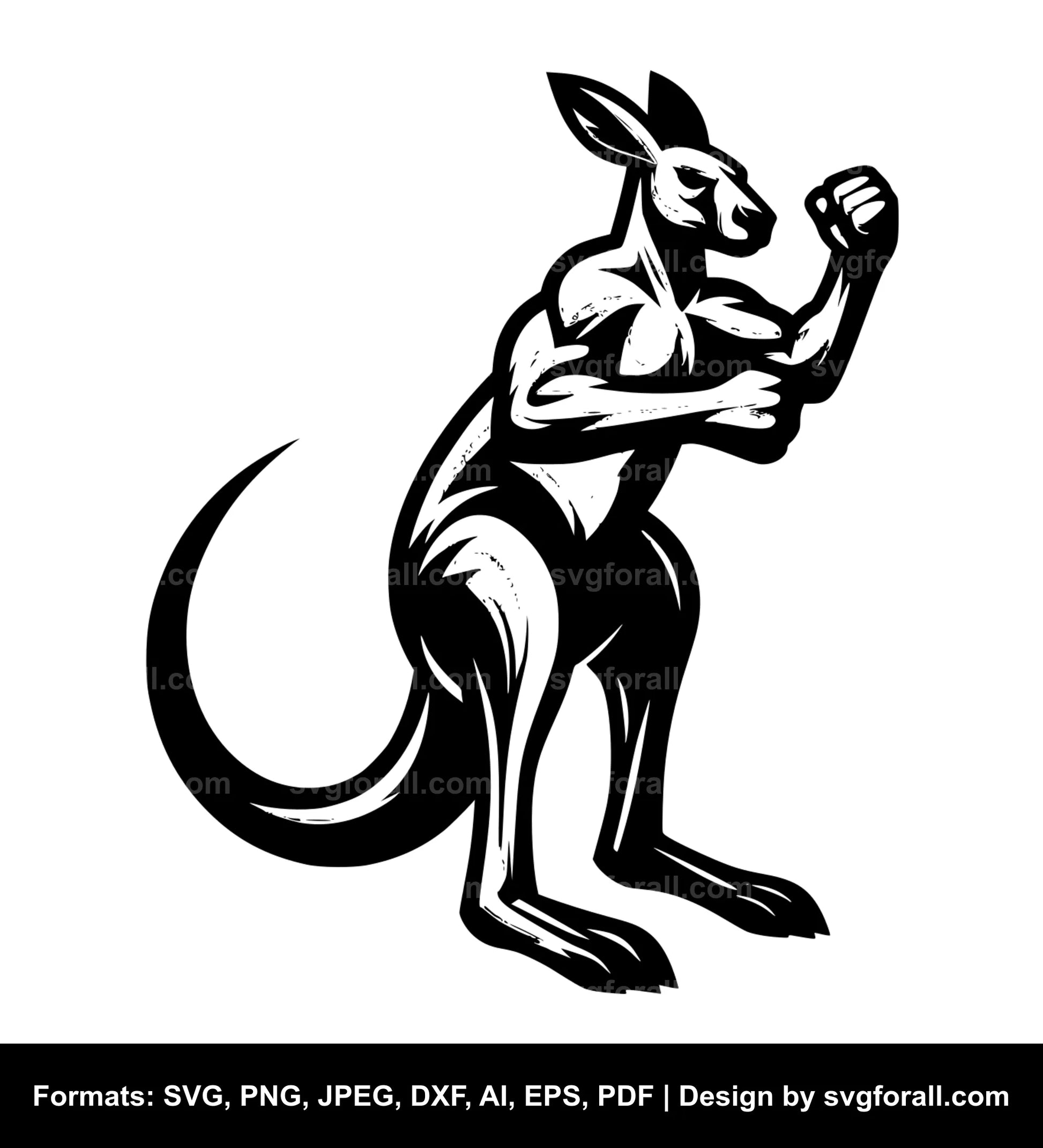 Boxing Kangaroo SVG Cut File