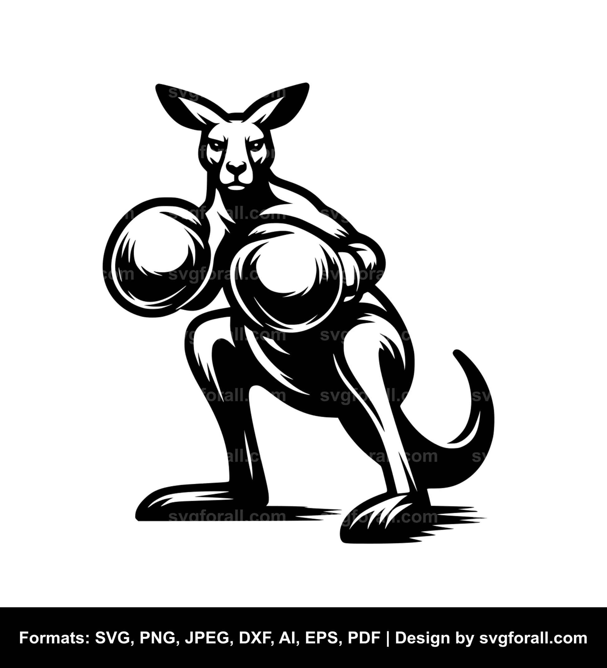 Boxing Kangaroo SVG Design