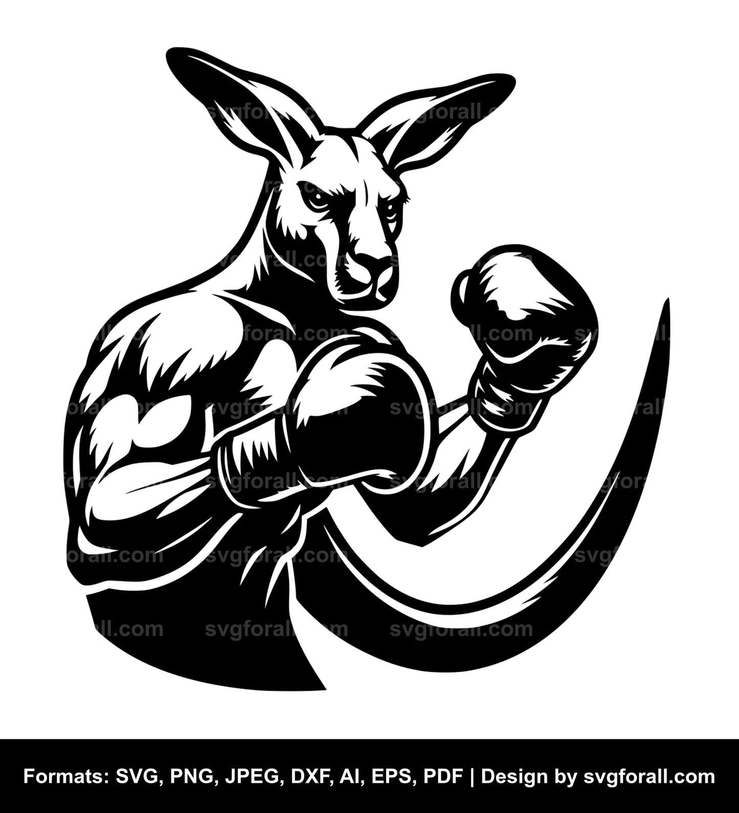 Boxing Kangaroo SVG File