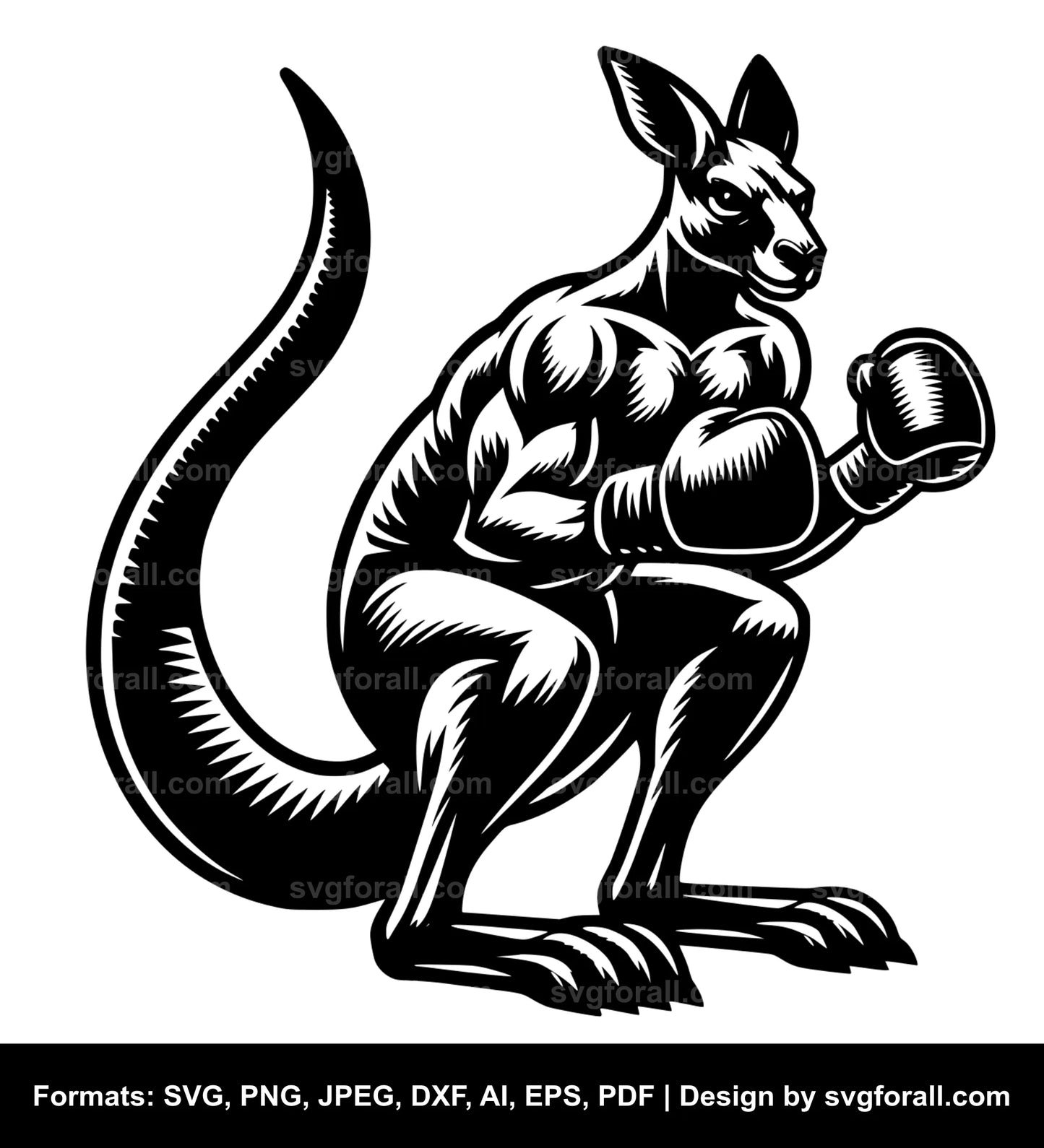 Boxing Kangaroo SVG PNG