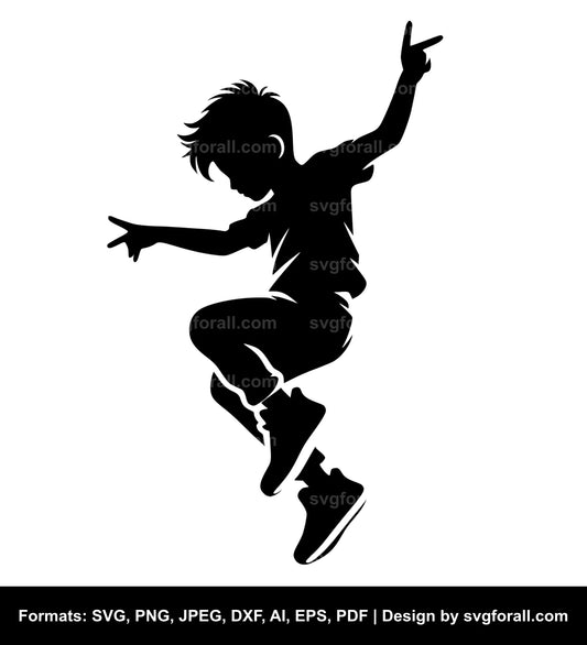 Boy Dancing Cricut SVG