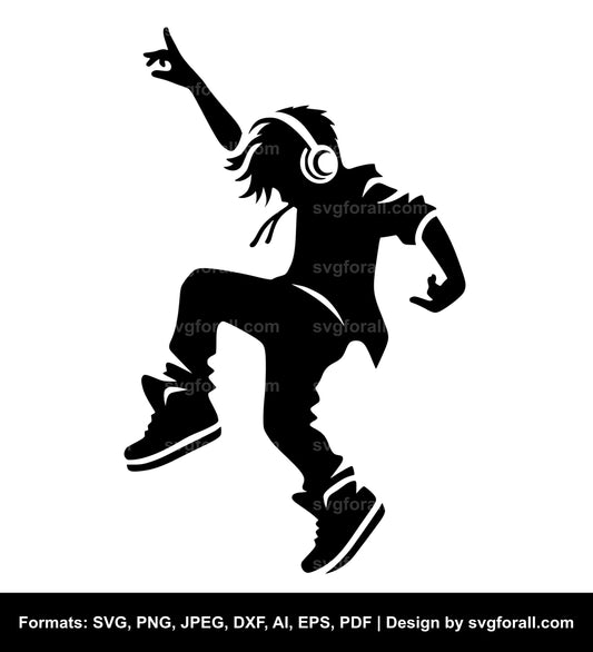 Boy Dancing SVG