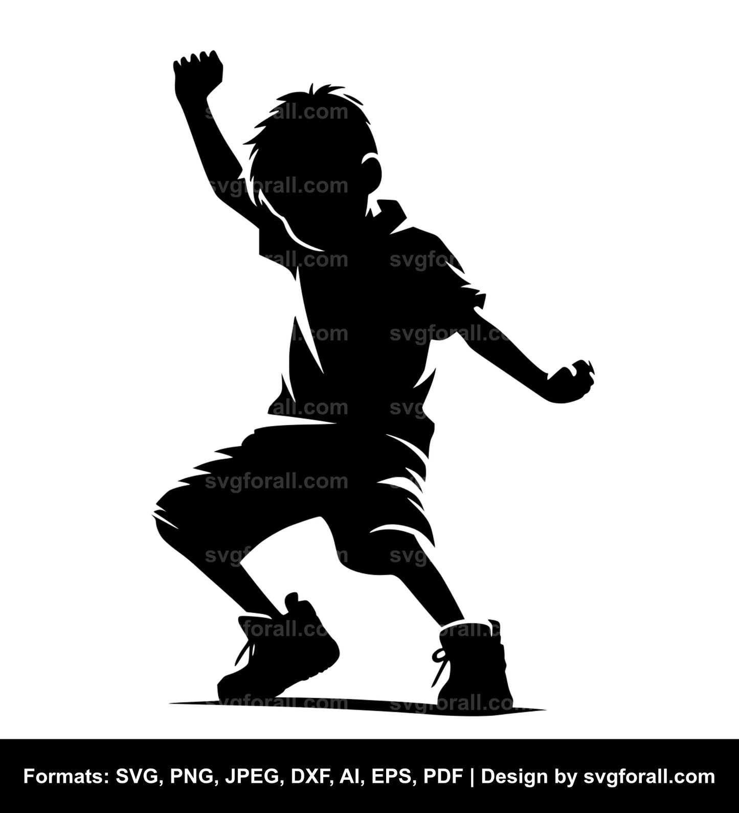 Boy Dancing SVG Clipart