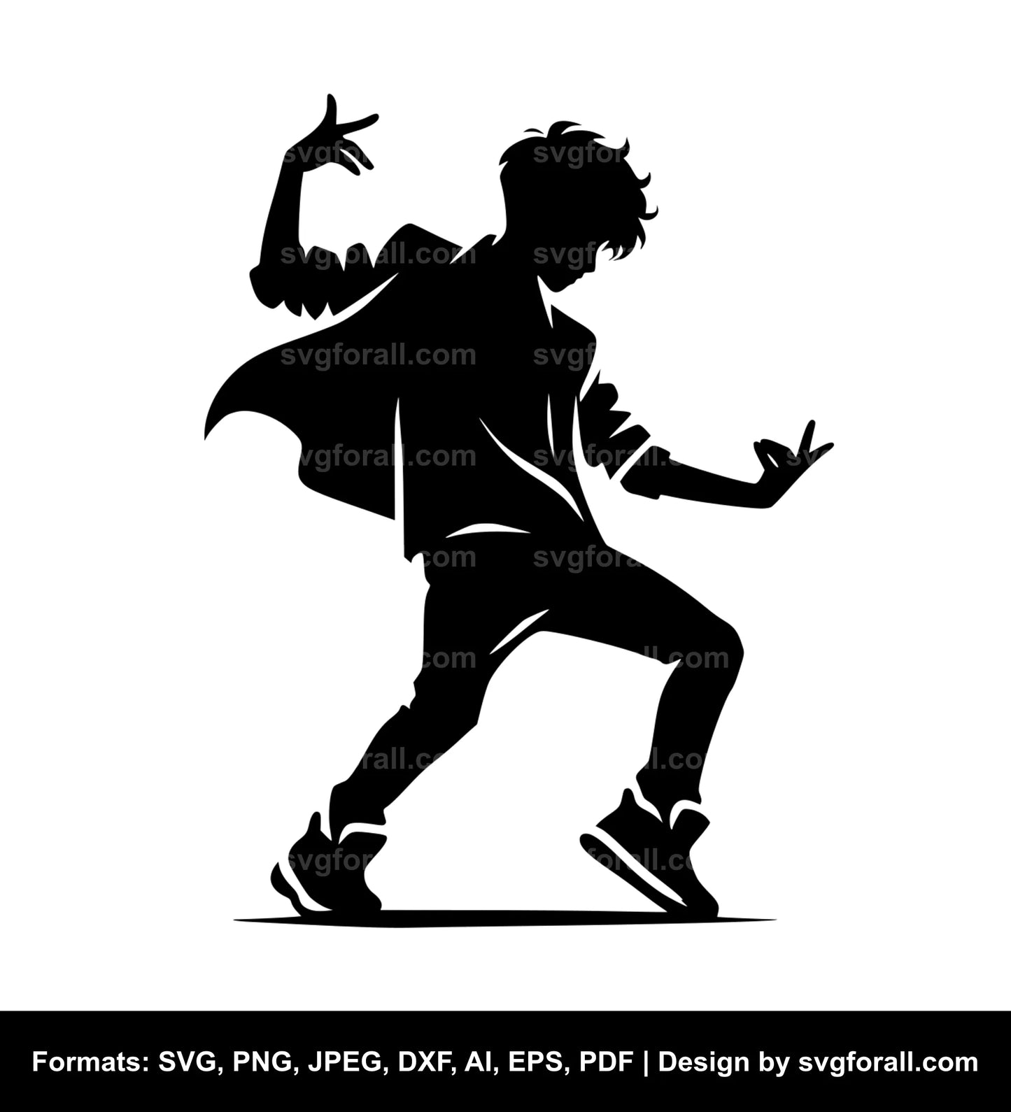 Boy Dancing SVG File