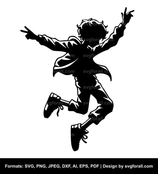 Boy Dancing SVG PNG