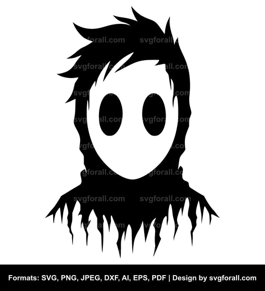 Boy Ghost Face Cricut SVG