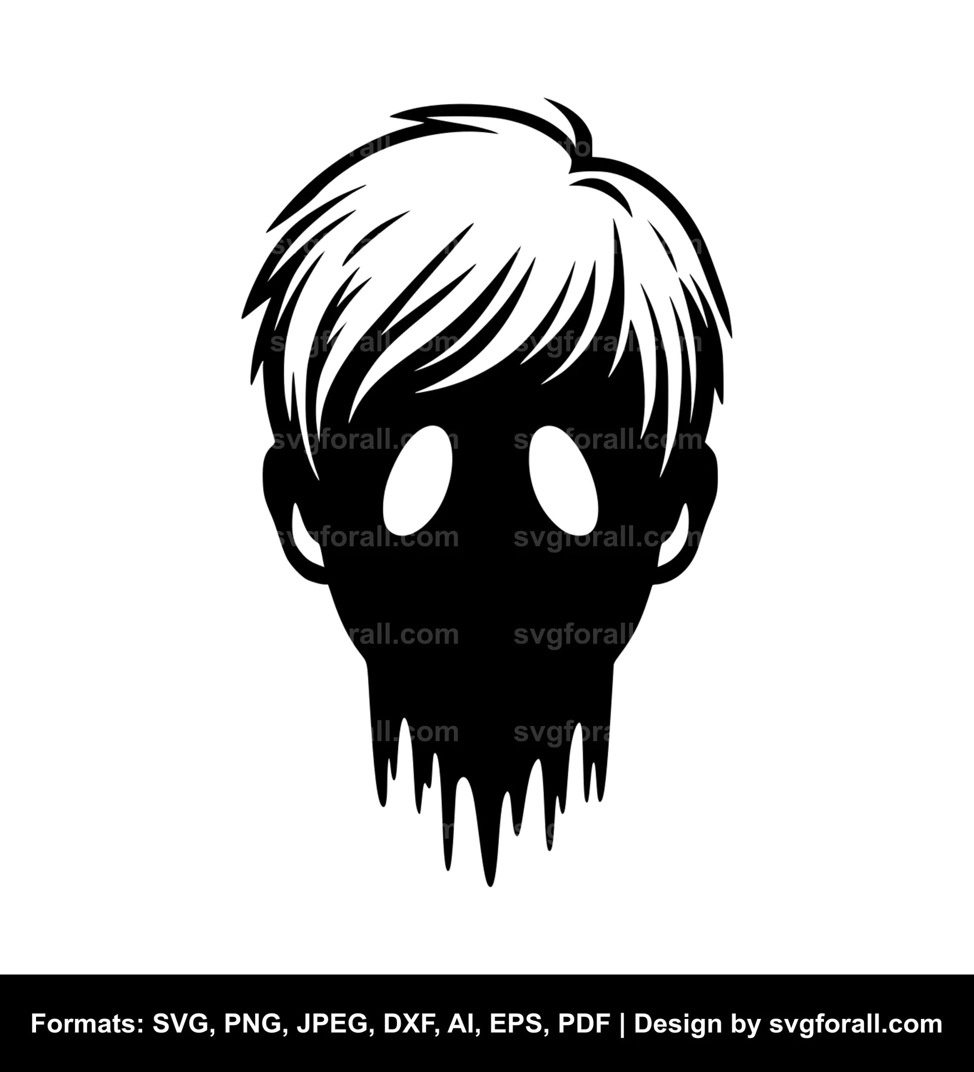 Boy Ghost Face SVG Vector