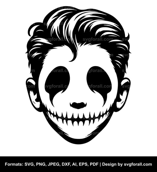 Boy Ghost Face Vector SVG