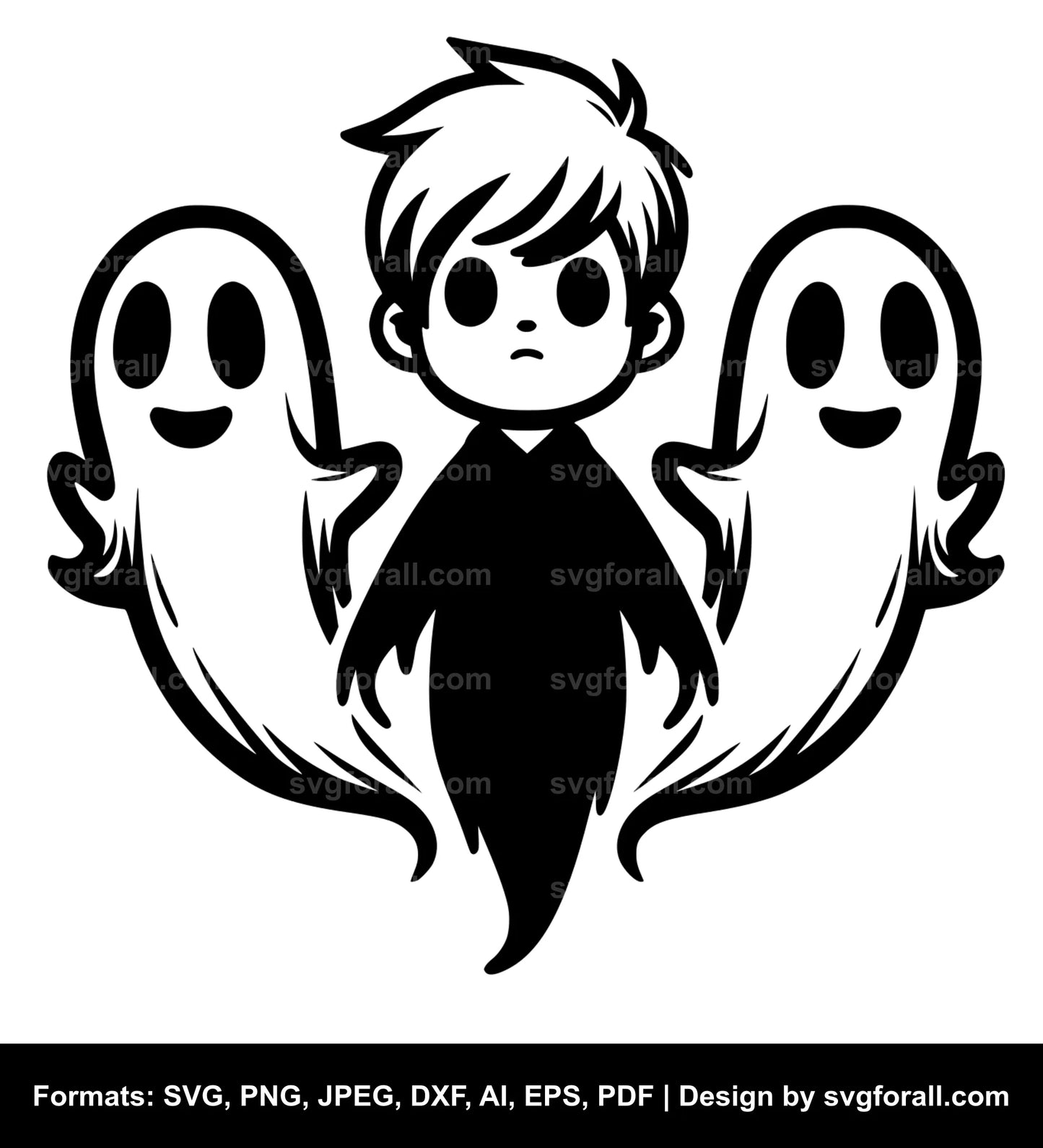 Boy Ghost SVG Design