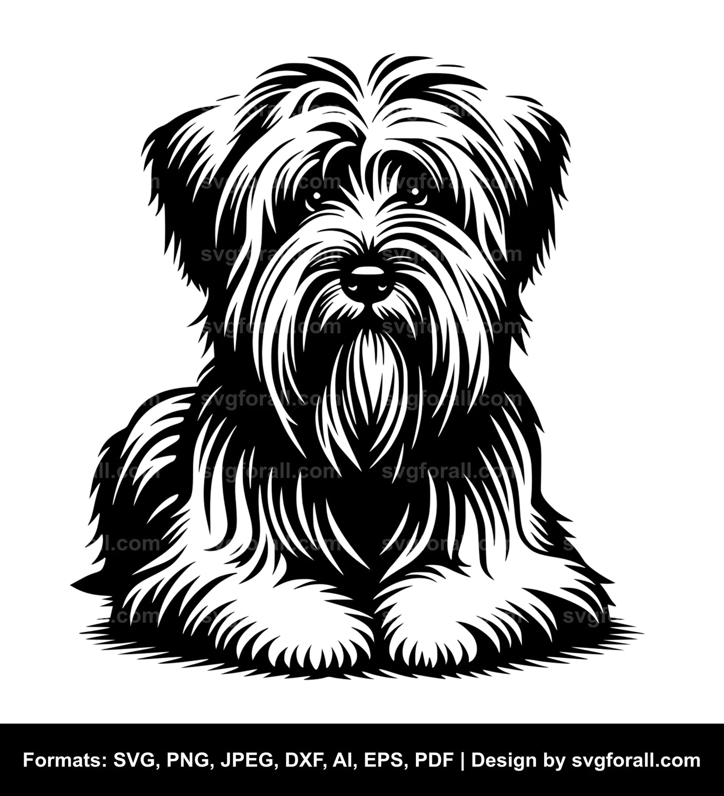 Briard Dog SVG Vector