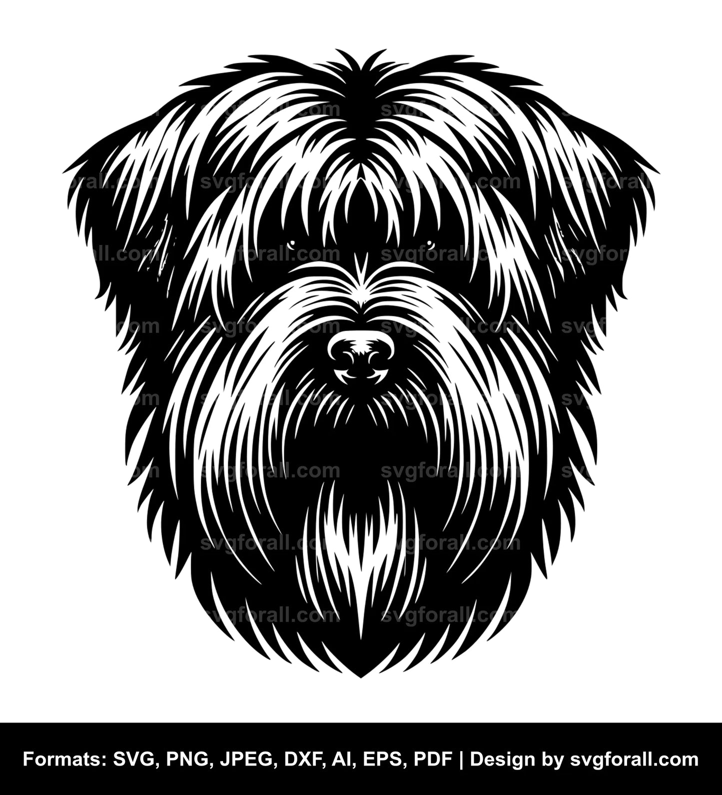 Briard Dog Vector SVG