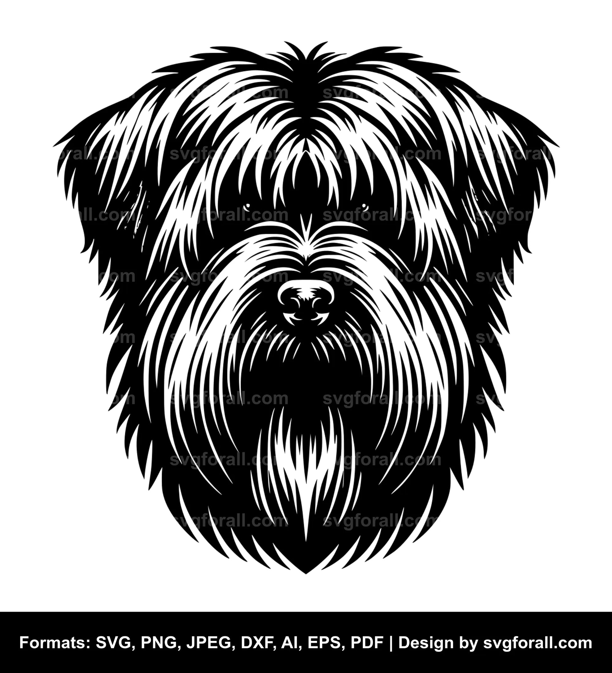 Briard Dog Vector SVG