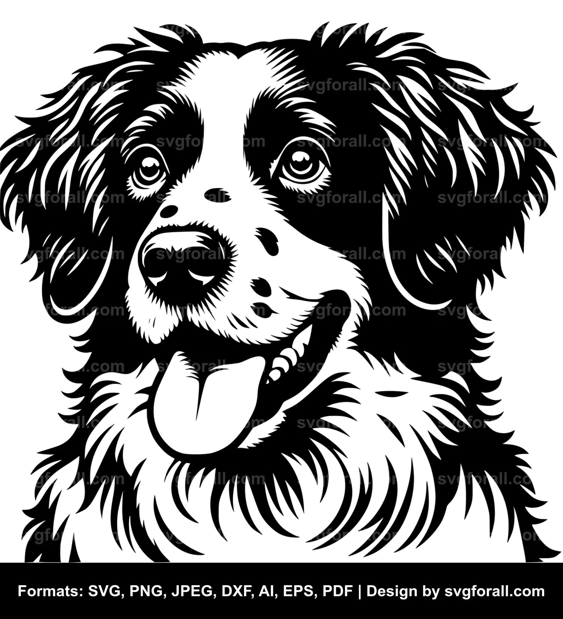 Brittany Dog Black SVG