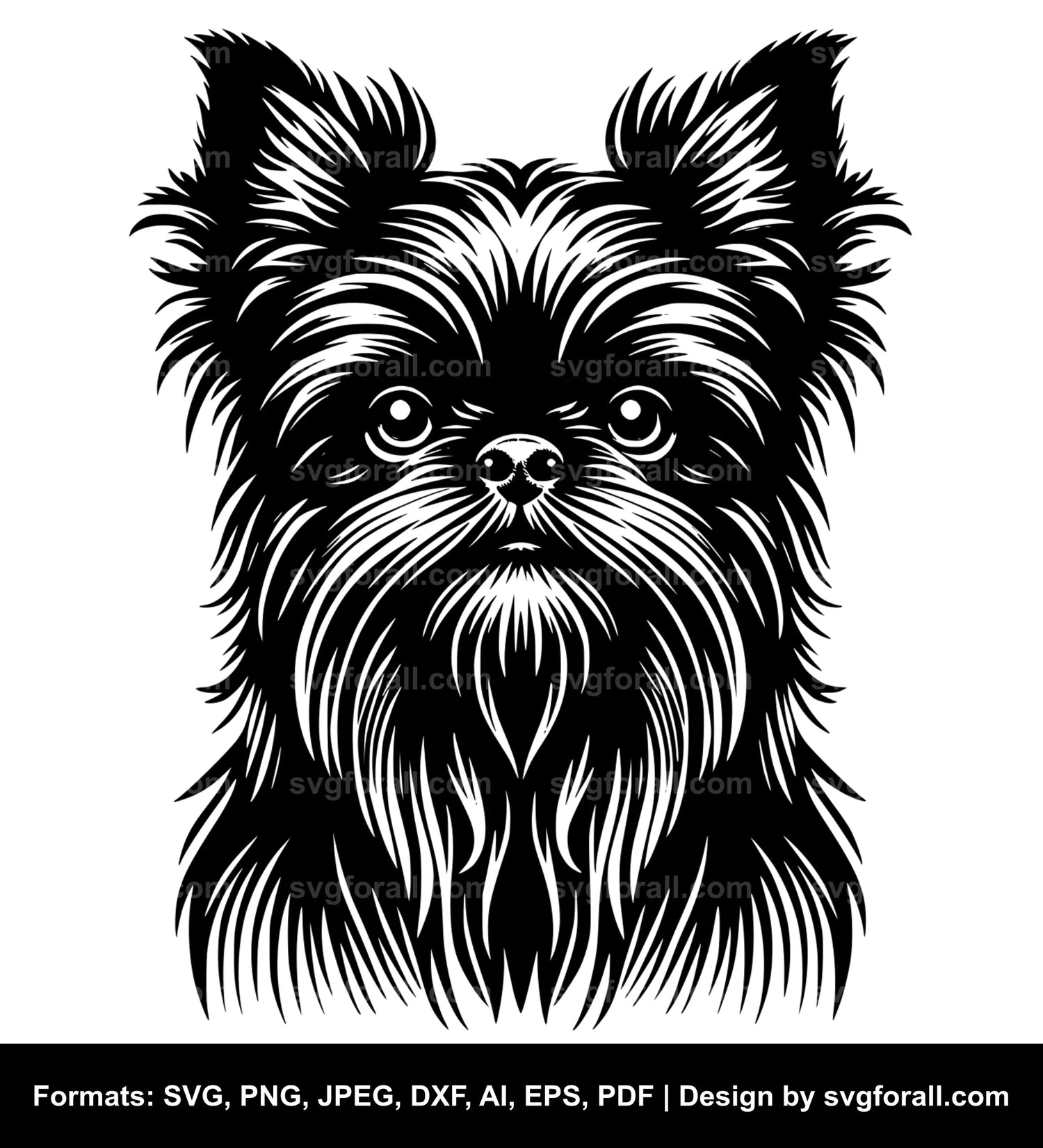 Brussels Griffon Dog SVG Design